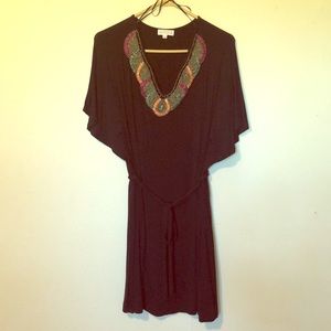 Beaded neck line dress